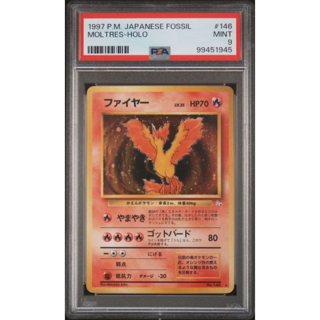 Moltres #146 FMO Fossil - Gradata PSA 9